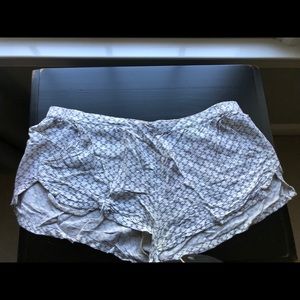 Black and white patterned shorts